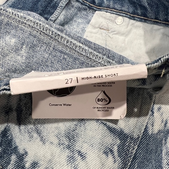 BP Ripped Nonstretch Denim Cutoff Shorts in Blue Bleached Wash (27) - Picture 7 of 10